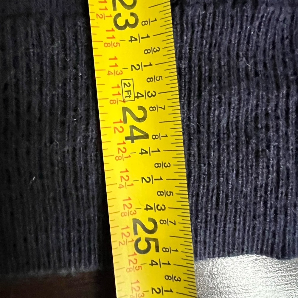 J Crew Mens Navy Blue Cotton Cashmere V-Neck Sweater Size‎ Medium Pullover - Picture 4 of 5